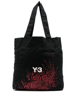 Y-3 Handtasche mit grafischem Print - Schwarz von Y-3