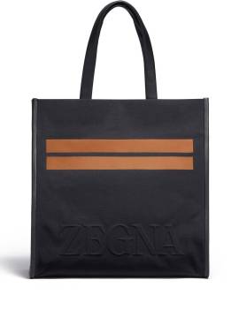 Zegna Shopper mit Logo-Prägung - Schwarz von Zegna