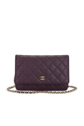 chanel PORTEMONNAIE MIT TRAGEKETTE CHANEL in Bordeaux - Purple. Size all. von chanel