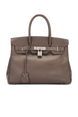 hermes HANDTASCHE HERMES in Etain & Bleu Thalassa - Taupe. Size all. von hermes